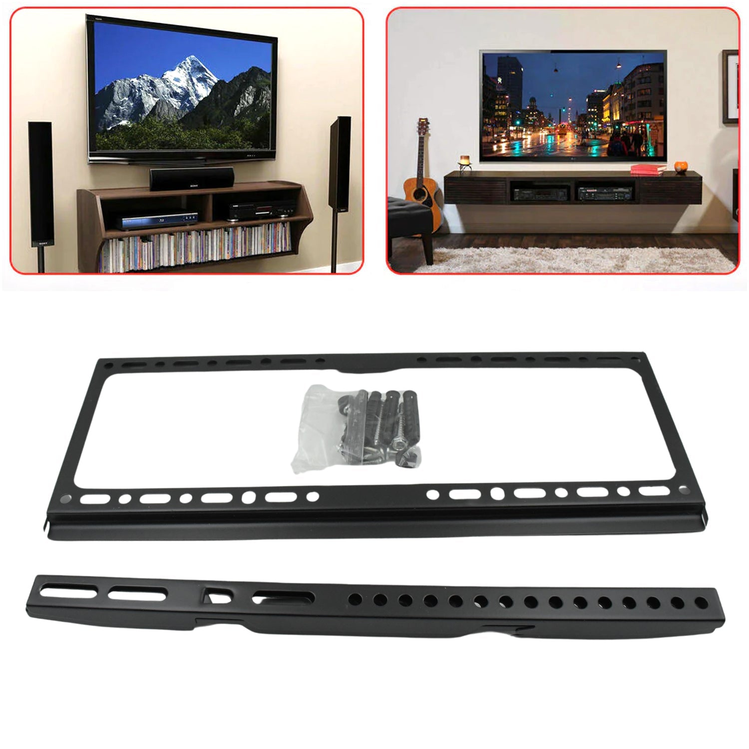 1549 TV Wall Bracket Mount Slim Monitor Stand for 26 x 63, LCD LED 3D plasma Flat TVs Full Motion Heavy-Duty Wall Bracket, Sturdy and Strong Flat Screen Design TV Wall Mount (46cmx20cm) 1549 TV Wall Bracket Mount Slim Monitor Stand for 26 x 63, LCD LED 3D plasma Flat TVs Full Motion Heavy-Duty Wall Bracket, Sturdy and Strong Flat Screen Design TV Wall Mount (46cmx20cm)